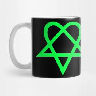 Bam Margera Heartagram HIM Lime Green Mug